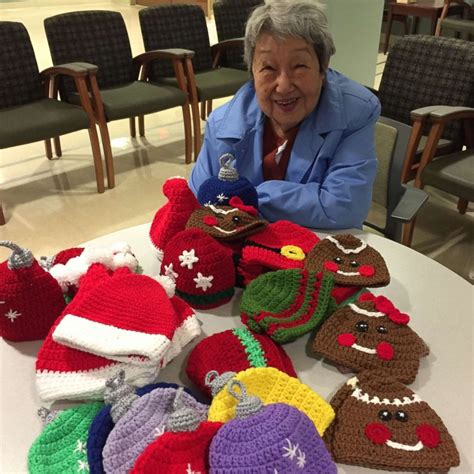 Grandmother Crochets More Than 2000 Hats For Newborns And The Results