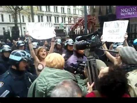 Naked Protestors Handled By Police Occupy Wall Street Youtube