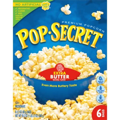 Pop Secret Extra Butter Microwave Popcorn 6 Ct 32 Oz Jay C Food