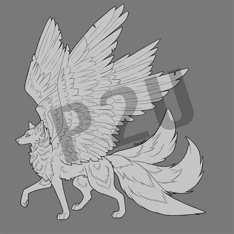 Winged Wolf Pay 2 Use Base By Erynnyre On Deviantart