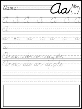 Handwriting practice worksheets custom made by you in print d nealian or cursive. Cursive Handwriting Practice Pages by Jennifer Custer | TpT