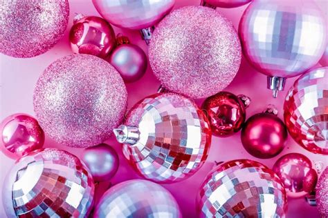 Pink Christmas Balls Stock Photo Image Of Shiny Elegant 134565744