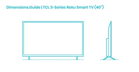 Tcl 3 Series Roku Smart Tv 40” Dimensions Drawings 40 Off