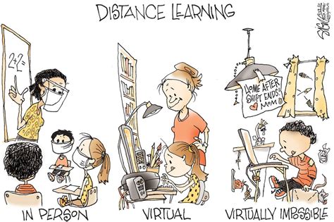 Political Cartoon Virtually Learning How To Reopen Schools