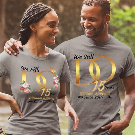 Yumzett Personalized Anniversary T Shirt 1st Aniversary T For Her Him Husband