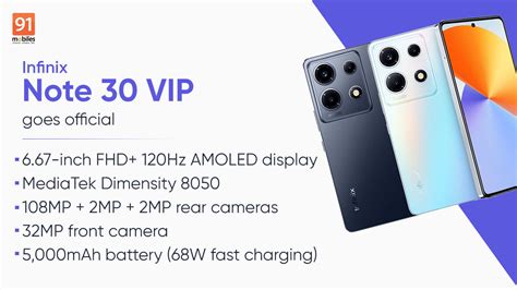Infinix Note 30 Vip Launched Globally Price Specifications Techno