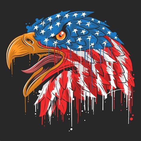 Premium Vector Eagle Independence Usa Flag America