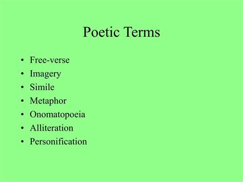 PPT - Poetic Terms PowerPoint Presentation, free download - ID:5550153