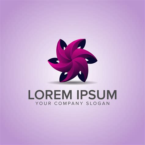 3d Flower Logo Design Concept Template Fully Editable Vector 612840