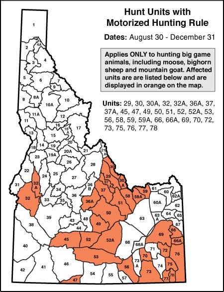 Idaho Hunting Unit Map Map Of Zip Codes