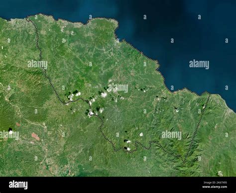 Saint Mary Parish Of Jamaica High Resolution Satellite Map Stock