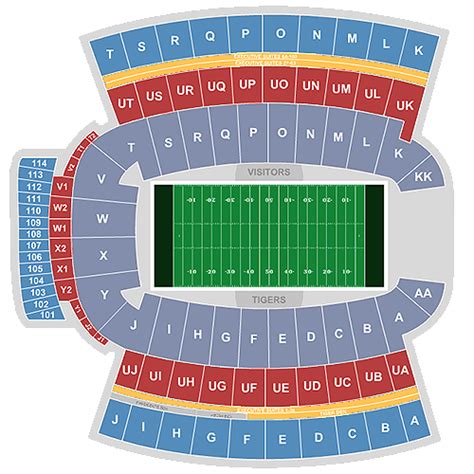 Clemson Memorial Stadium Seating Chart