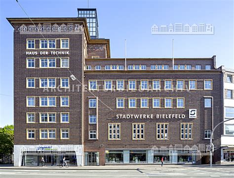 Das haus der technik ist 1929 nach plänen von kurt heinrich tischer für die stadtwerke bielefeld errichtet worden. Haus der Technik Bielefeld - Architektur-Bildarchiv