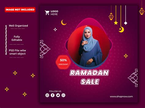 Ramadan Sale Social Media Post Banner Template On Behance