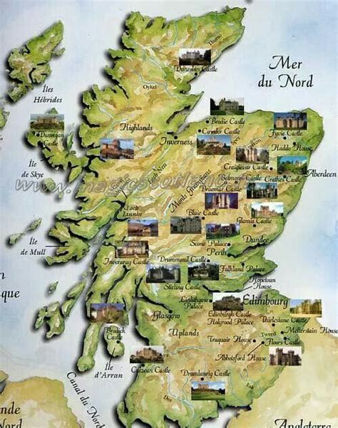 Carolin war bereits da und hat mir eine meine heutige postcard of the week hat einen kleinen umweg von den highlands in schottland. Map of the castles in Scotland - #castles #map #Scotland # ...