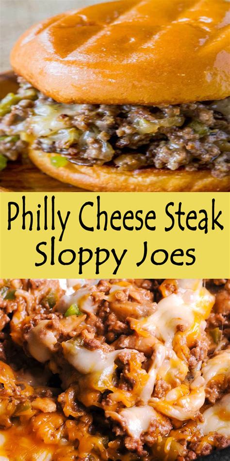 Then each was topped with a slice of provolone cheese. Philly-Cheese-Steak-Sloppy-Joes - Delishtasty.com
