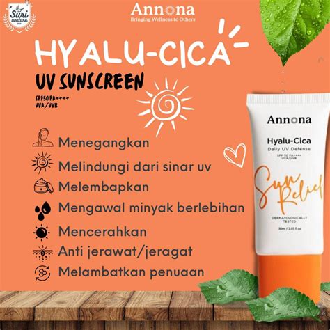 sunscreen hyalu cica daily uv devence spf50 pa annona serum vcs chemical sunscreen dry normal