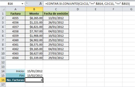 Contar Los Registros De Excel Entre Dos Fechas Excel Total
