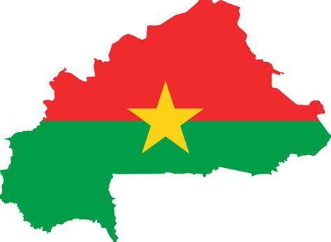 Mount tenakourou is the highest point in burkina faso at an altitude of 749 meters, instead the lowest point in the country is black volta at 200 m. File:Flag-map of Burkina Faso.svg - Wikimedia Commons
