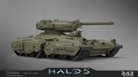 Halo 5 Scorpion Andrew Bradbury Halo 5 Tanks Military Sci Fi Tank