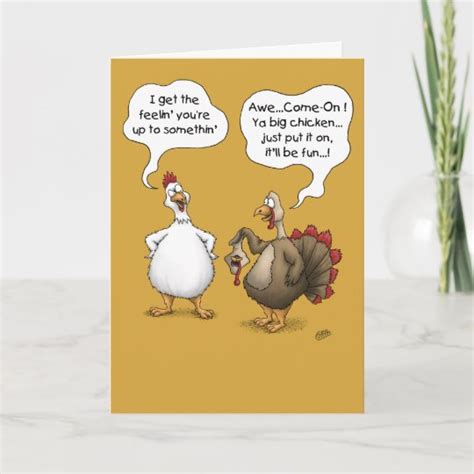 funny thanksgiving cards big chicken holiday card zazzlecom