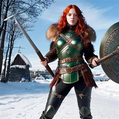 The Full Body Of A Norse Viking Girl Years Old Openart