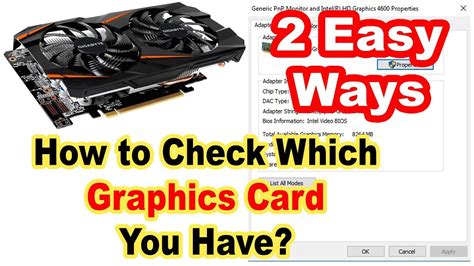 How To Check Your Graphics Card On Windows How To Check Which Graphics Card You Have