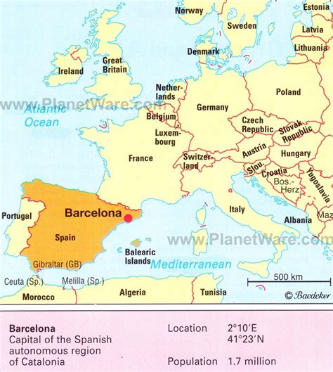 Map Of Barcelona Map Of Europe Europe Map