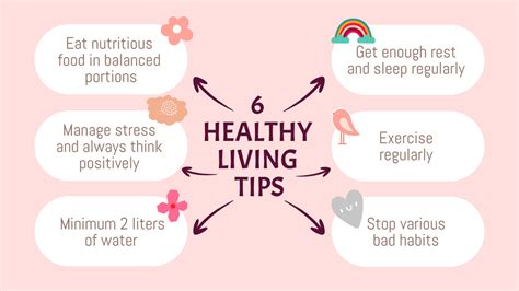 Structured Tips On Healthy Lifestyle Online Mind Map Template Vistacreate