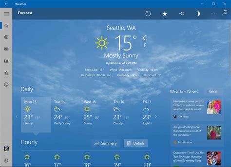 Msn Weather App For Windows 10 Updated With A New Improvement Mspoweruser