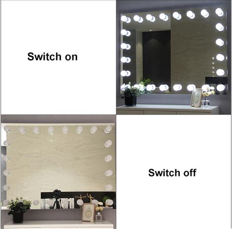 Frameless Wall Mounted Lighted Led Hollywood Mirror