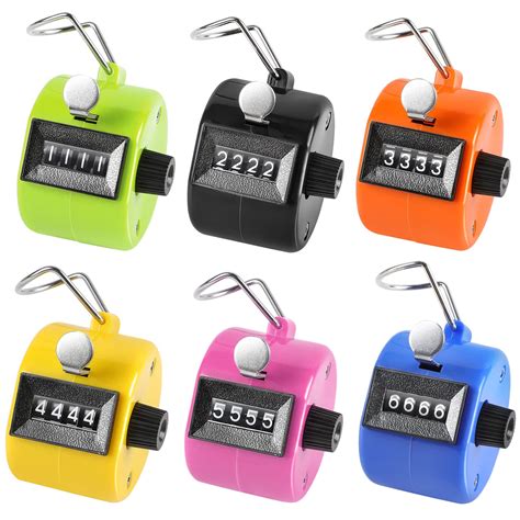 Buy Ktrio Pack Of 6 Colors Handheld Tally Counter 4 Digit Number Count