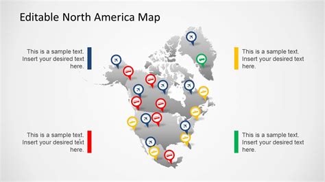 North America Map Template For Powerpoint Slidemodel