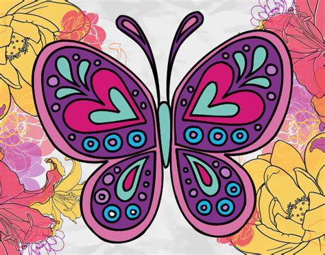 Dibujo de Mandala mariposa pintado por en Dibujos net el día 18 08 15 a
