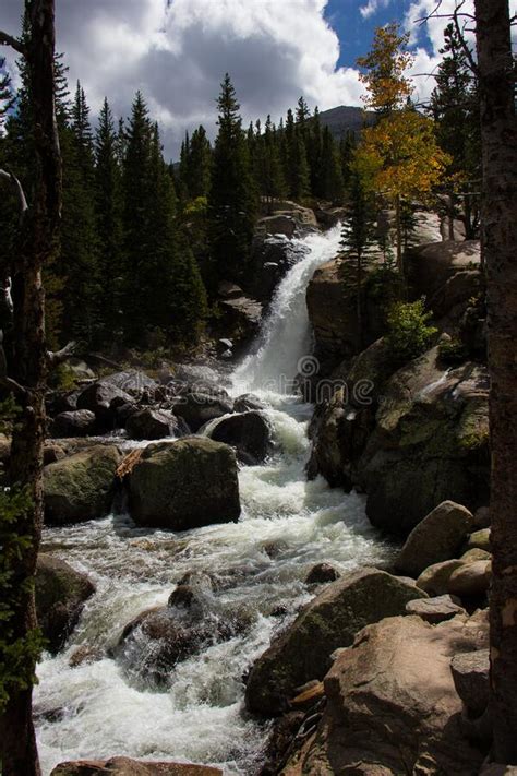 Alberta Falls In Rocky Mountain National Park Stock Image Image Of