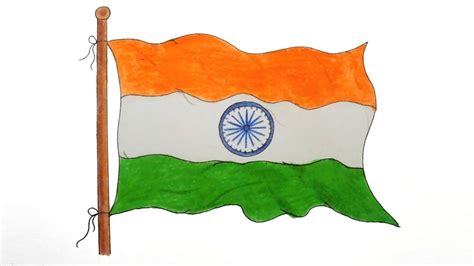How to draw National Flag of India step by step (very easy) 