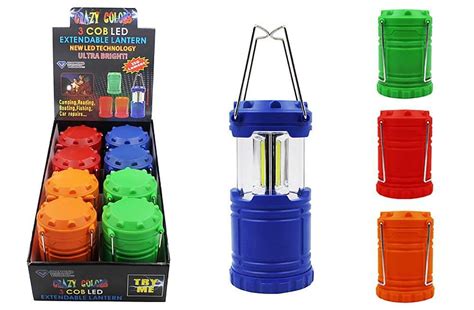 Diamond Visions 08 1866 3 Cob Led Extendable Metal Lantern In Assorted