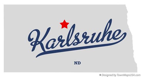 Map Of Karlsruhe Nd North Dakota