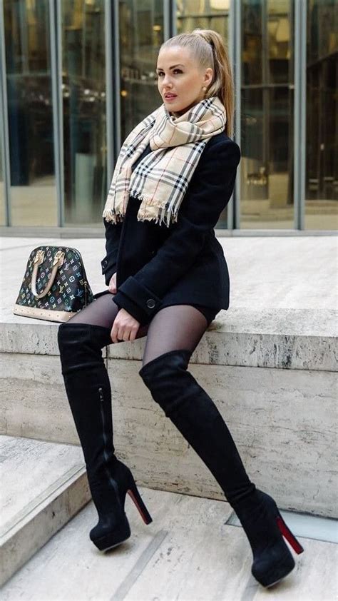 Pin By Frank Westphal On Beautiful Women In Thigh High Boots Platform Boots Outfit Fall