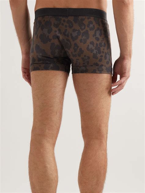 Brown Leopard Print Stretch Cotton Boxer Briefs Tom Ford Mr Porter