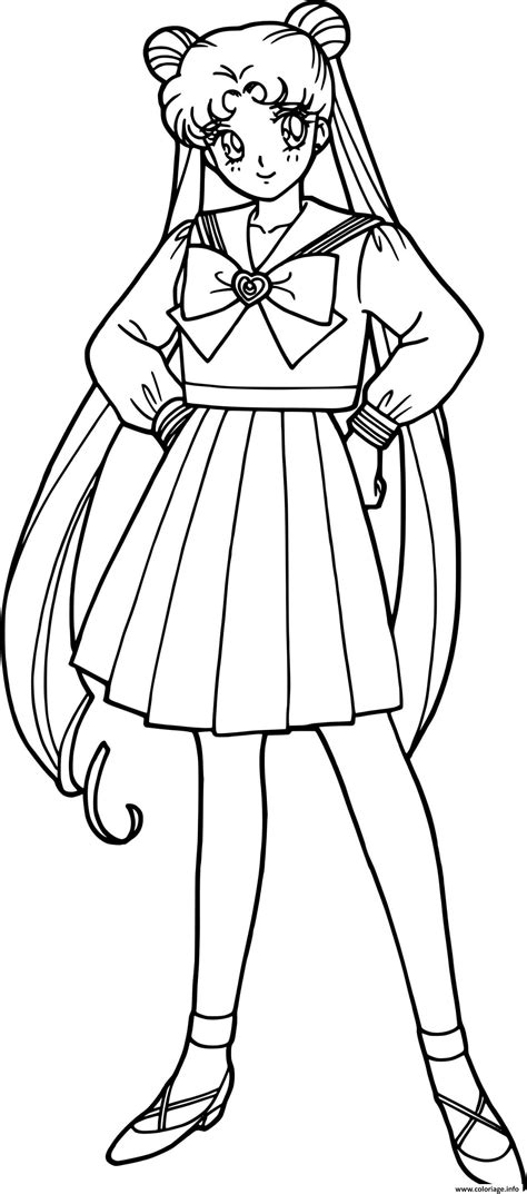 Coloriage Cute Sailor Moon Princess JeColorie Com