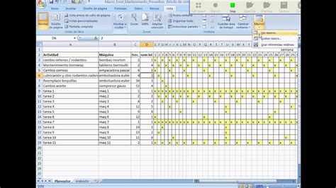 Programa De Mantenimiento Preventivo En Excel Plantilla Ohtheme