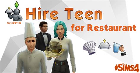The Sims 4 Hire Teen For Restaurant Archives Best Sims Mods