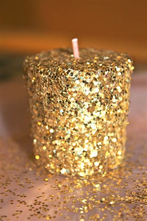 Diy Glitter Candles Kristen Mcashan