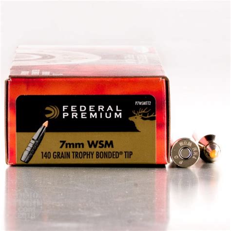 7mm Win Short Mag Ammo 20 Rounds Of 140 Grain Trophy Bonded Tip By