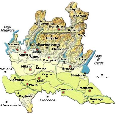 Cartina fisica della lombardia da stampare gratis. Mappa della Città di Provincia Regionale Italia: Cartina ...