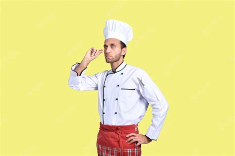 Premium Photo Handsome Chef Cook White Outfit Wear Apron Indian Pakistani Model