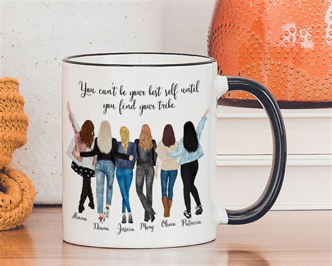 Six Best Friends Mug 6 Best Friends T Personalized Coffee Etsy