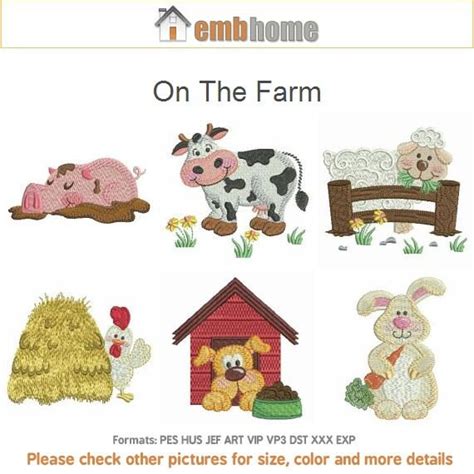 On The Farm Pack Machine Embroidery Designs Instant Download Etsy