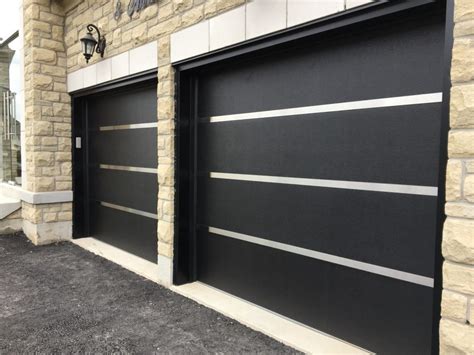 Stainless Steel Strip Modern Garage Doors Modern Doors